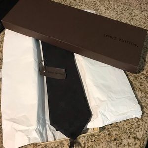 Louis Vuitton Black Damier men’s tie